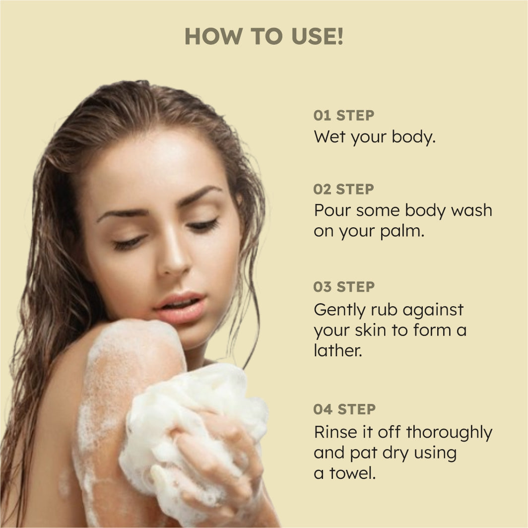 Sattwa Herbals Sandalwood Turmeric Body Wash - Natural Ayurvedic Cleanser for Soft Skin