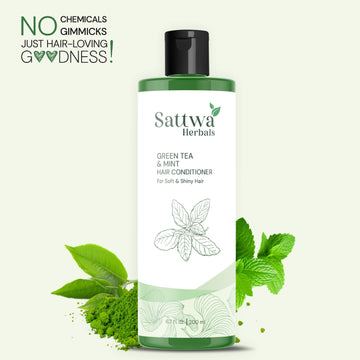 Sattwa Herbals Green Tea & Mint Hair Conditioner - Natural Cooling Conditioner