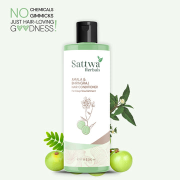 Sattwa Herbals Natural Amla & Bhringraj Conditioner - Nourishing Ayurvedic Hair Care