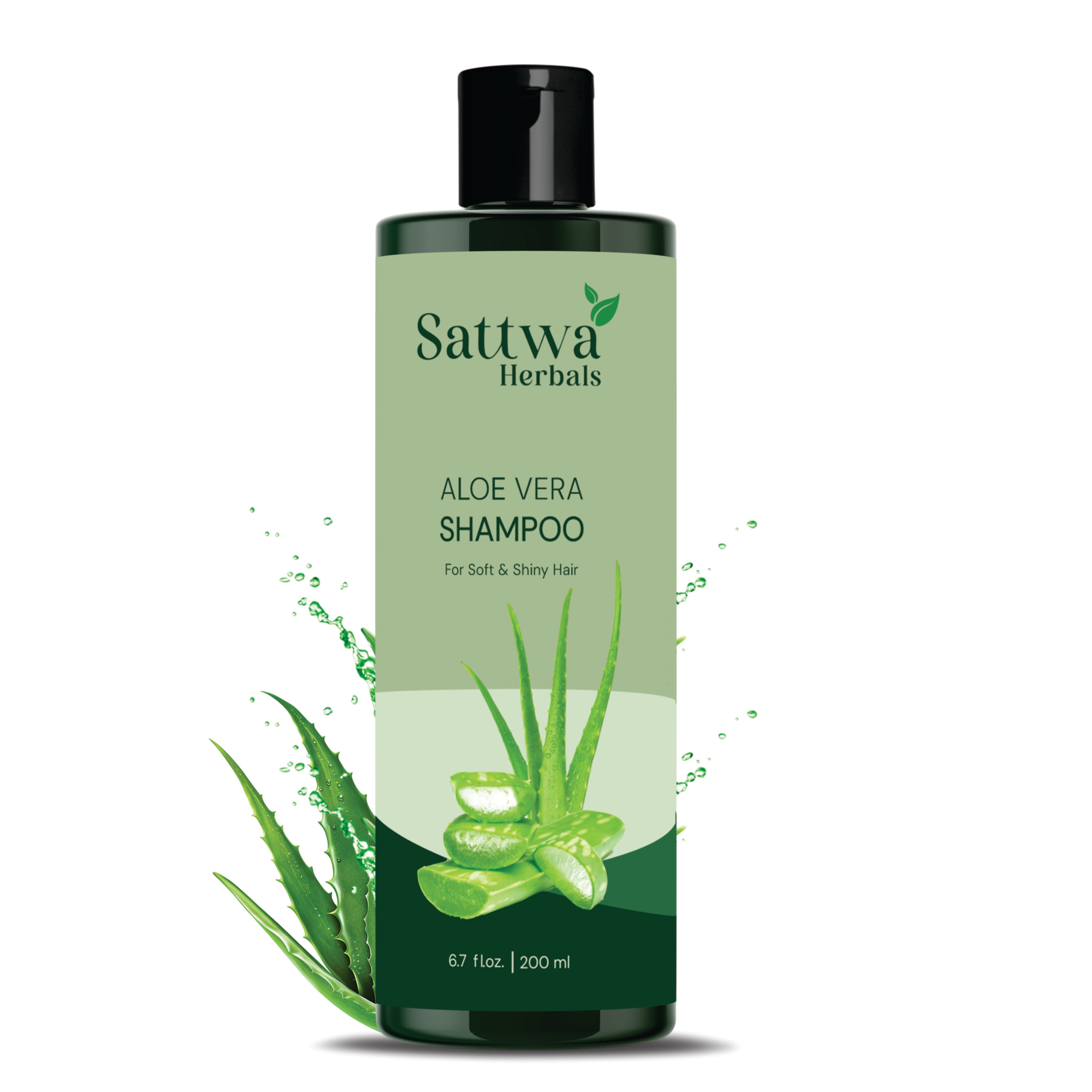 Sattwa Herbals Aloe Vera Soothing Scalp Shampoo - Moisturizing Formula for Sensitive Scalp