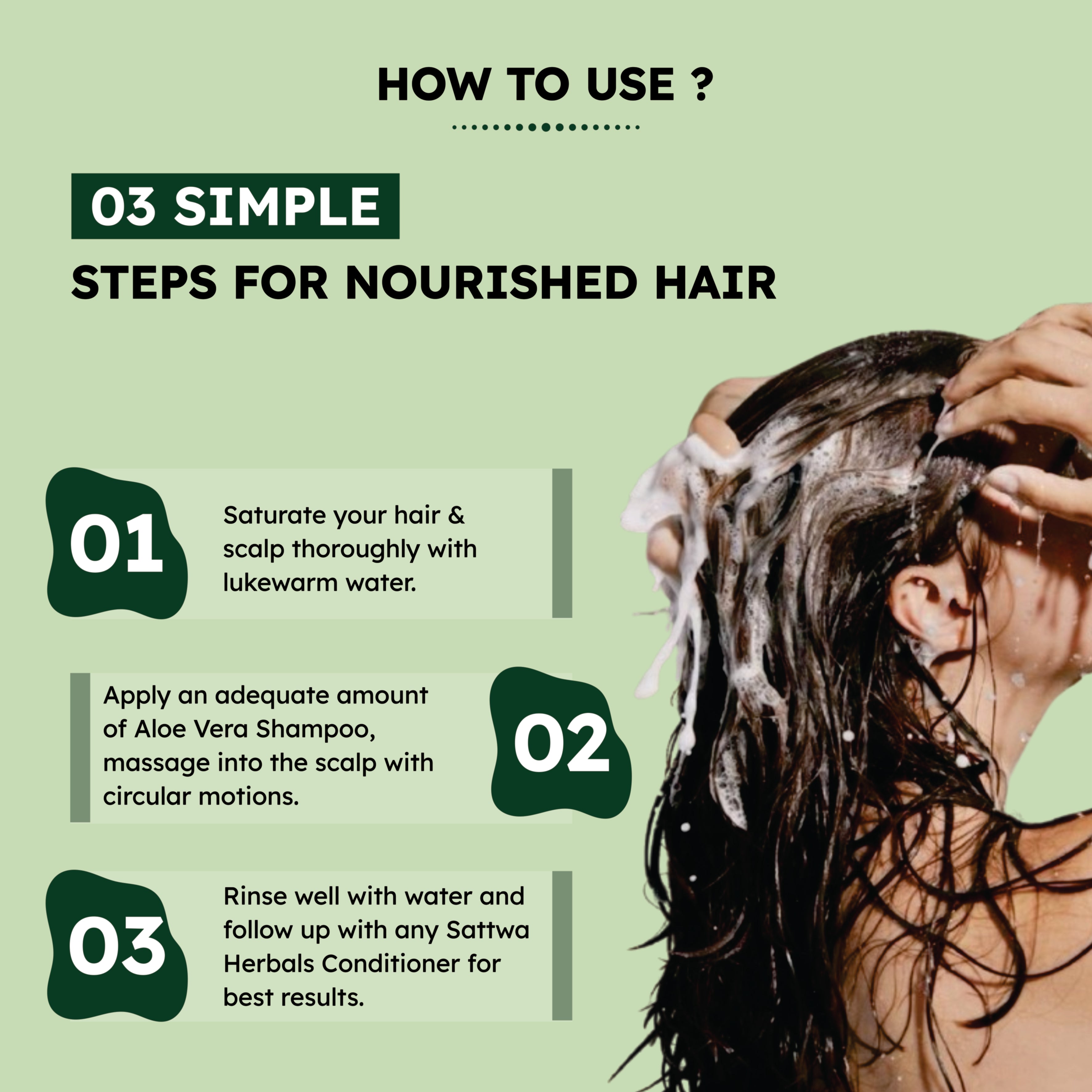 Sattwa Herbals Aloe Vera Soothing Scalp Shampoo - Moisturizing Formula for Sensitive Scalp