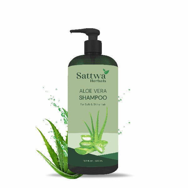 Sattwa Herbals Aloe Vera Soothing Scalp Shampoo - Moisturizing Formula for Sensitive Scalp