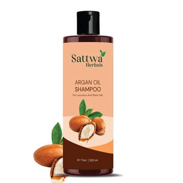 Sattwa Herbals Moroccan Argan Oil Shampoo - Hydrating & Repairing Formula for Damaged Hair