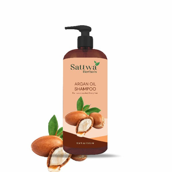 Sattwa Herbals Moroccan Argan Oil Shampoo - Hydrating & Repairing Formula for Damaged Hair