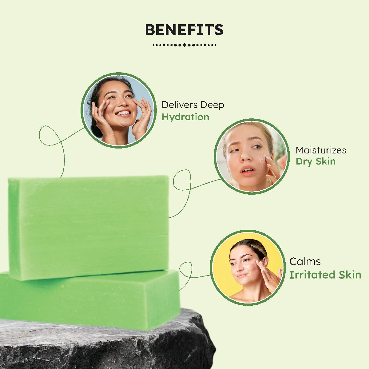 Sattwa Herbals Neem Tulsi Antibacterial Bath Soap - Natural Acne Care & Skin Purifying Bar