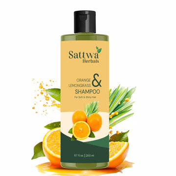 Sattwa Herbals Orange Lemongrass Shampoo - Clarifying & Detoxifying