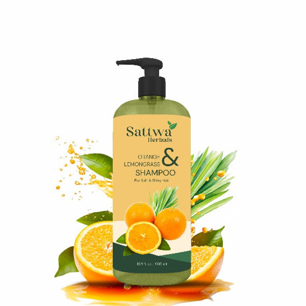 Sattwa Herbals Orange Lemongrass Shampoo - Clarifying & Detoxifying