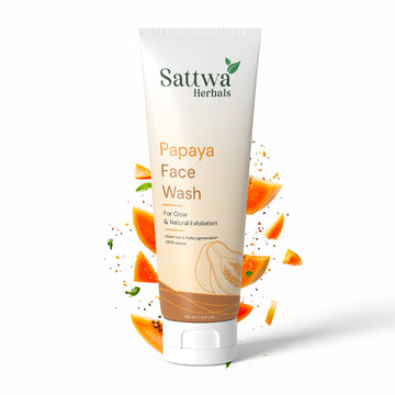 Sattwa Herbals Papaya Face Wash - Brightening & Exfoliation for Glowing Skin