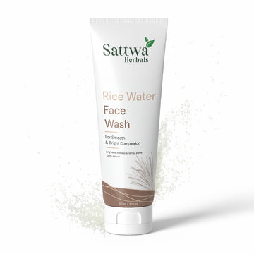 Sattwa Herbals Rice Water Face Wash - Korean Skin Care for Glass Skin & Hydration