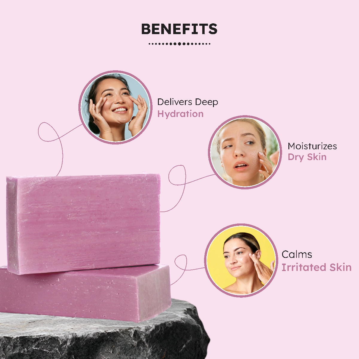 Sattwa Herbals Rose Water Soap Bar - Natural Moisturizing Bath Soap