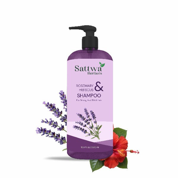 Sattwa Herbals Rosemary Hibiscus Anti-Hair Fall Shampoo - Hair Growth & Strengthening Formula