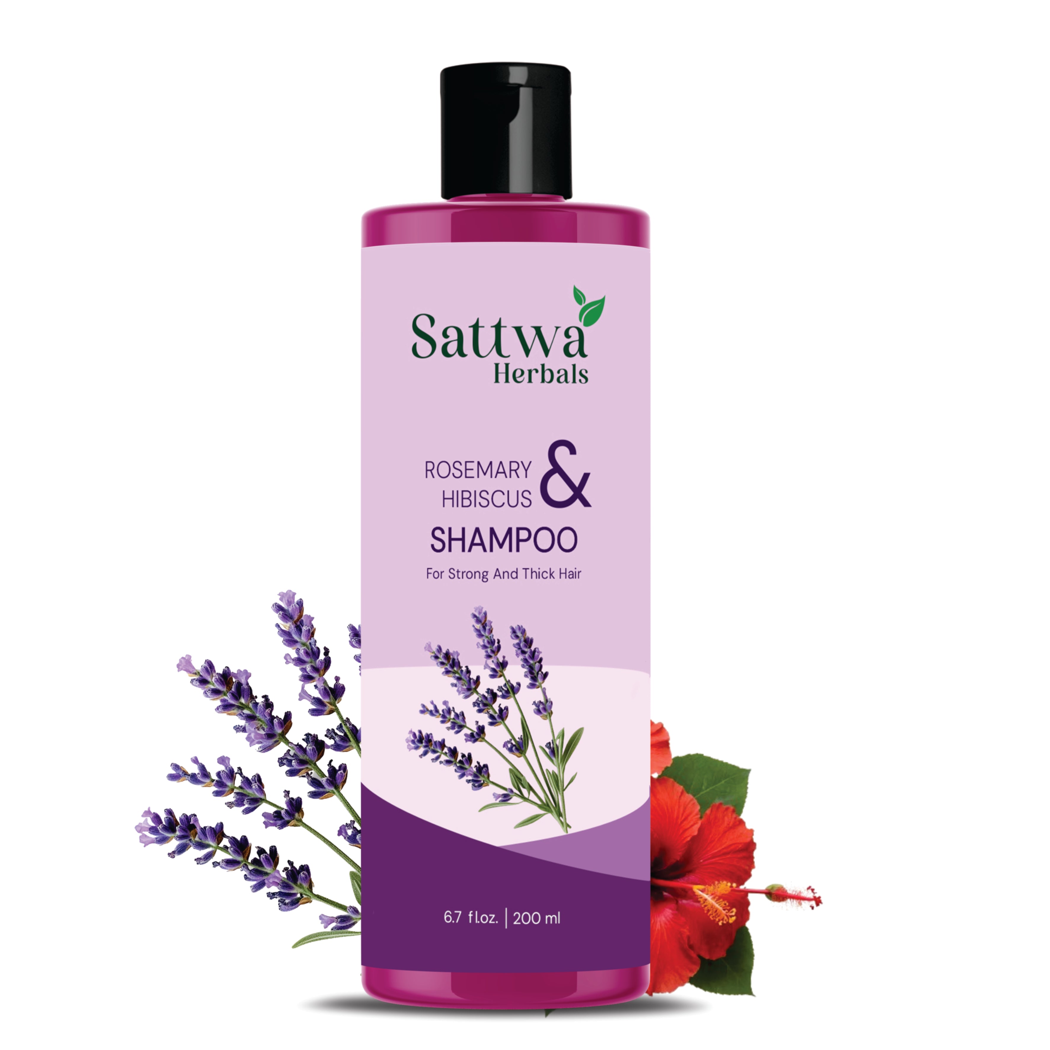Sattwa Herbals Rosemary Hibiscus Anti-Hair Fall Shampoo - Hair Growth & Strengthening Formula