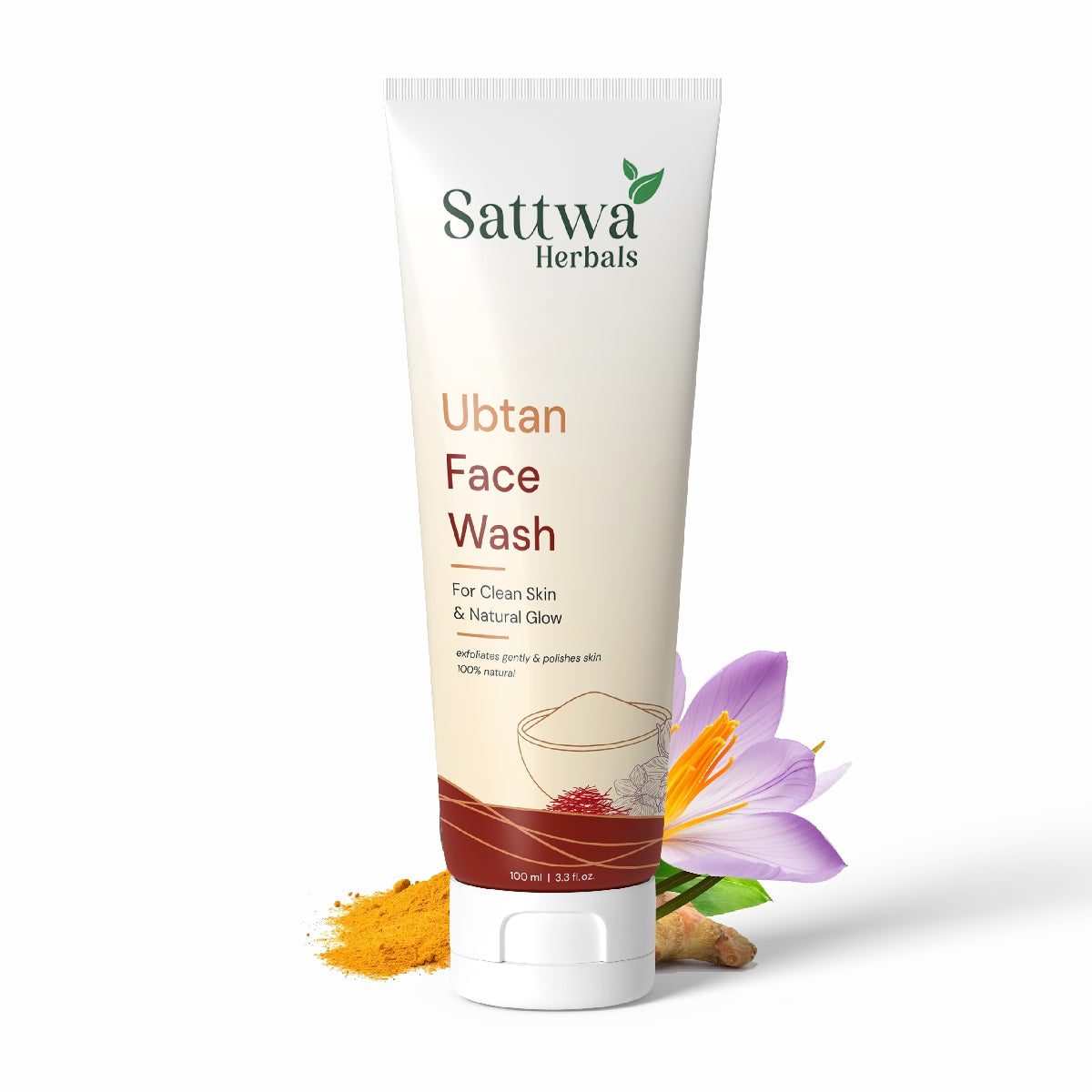 Sattwa Herbals Ubtan Face Wash - Tan Removal & Skin Brightening with Turmeric