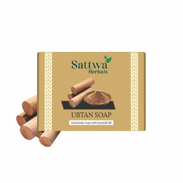 Sattwa Herbals Traditional Ubtan Soap - Natural Skin Brightening & Tan Removal Bar - Turmeric & Saffron