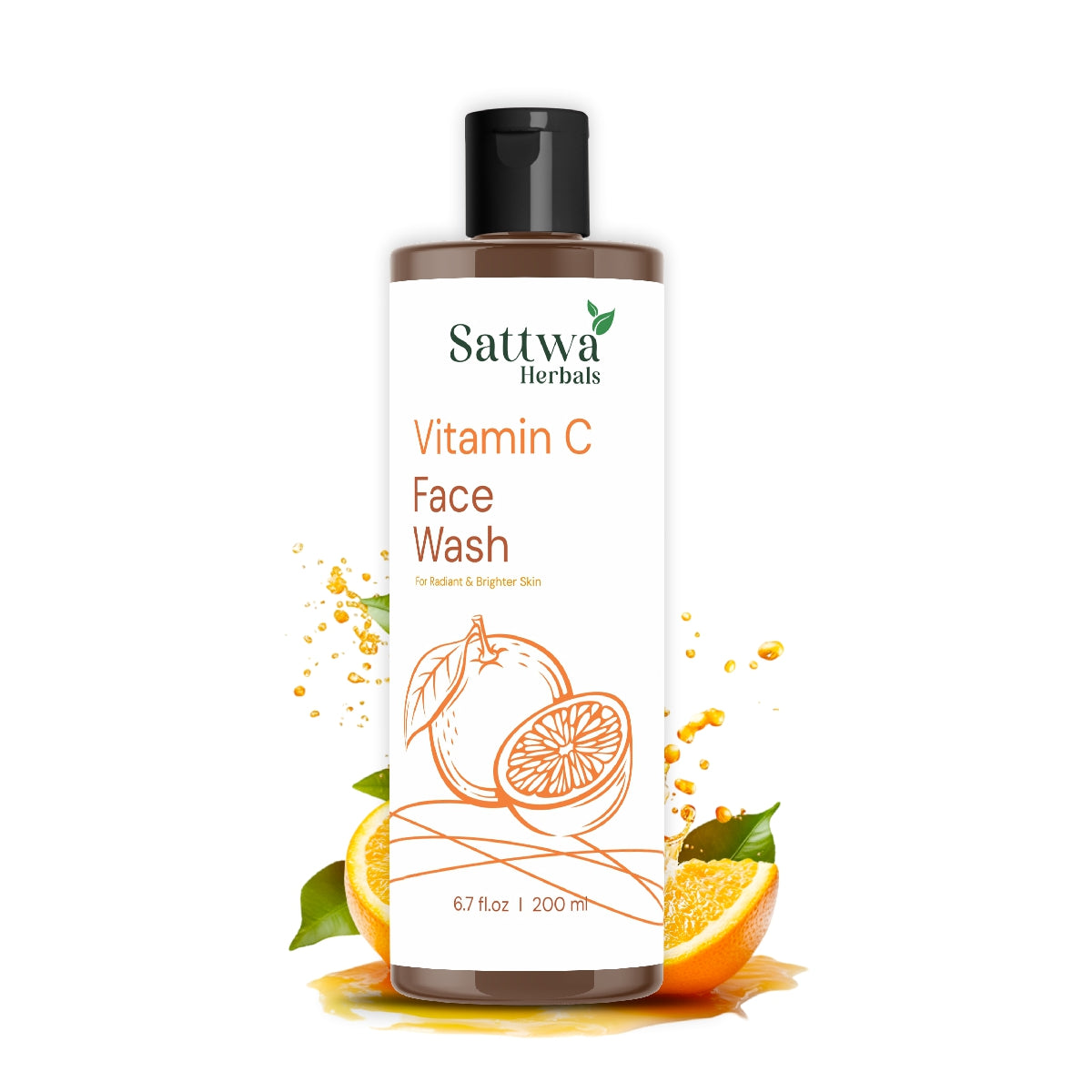 Sattwa Herbals Vitamin C Face Wash - Brightening & Skin Illumination for Glowing Skin