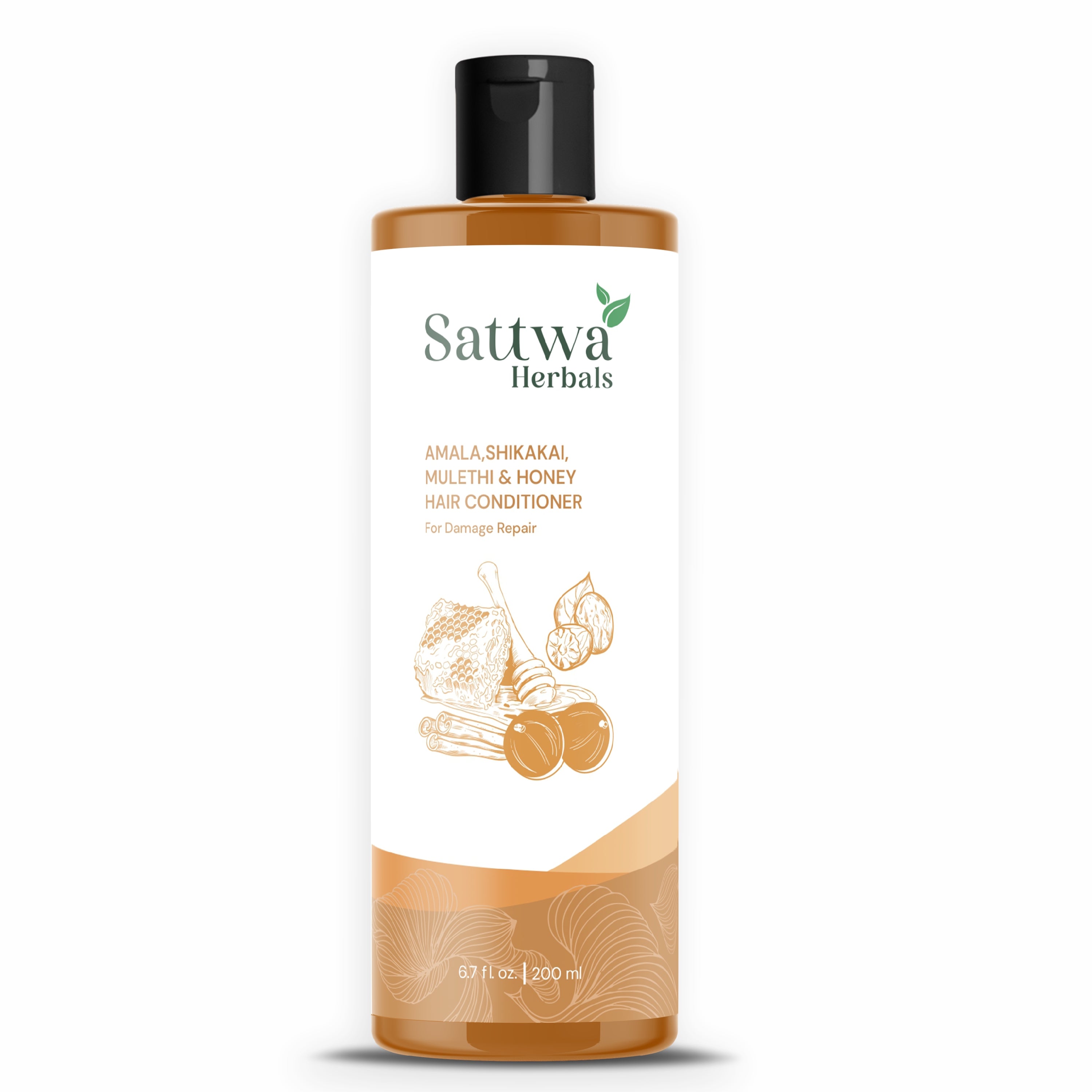 Sattwa Herbals Amla,Shikakai & Mulethi Hair Conditioner - Natural Ayurvedic Formula for Soft Manageable Hair