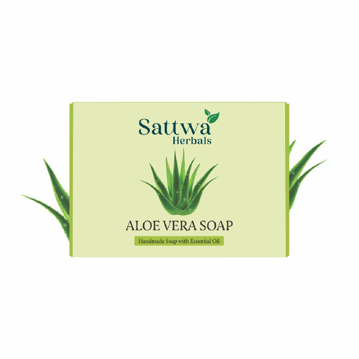 Sattwa Herbals Aloe Vera Bath Soap - Moisturizing & Soothing for Dry Skin